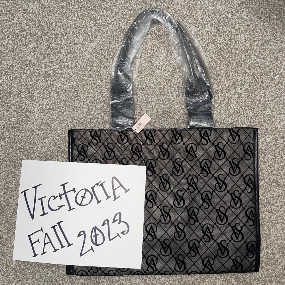 VICTORIA'S SECRET BLACK MESH TOTE BAG